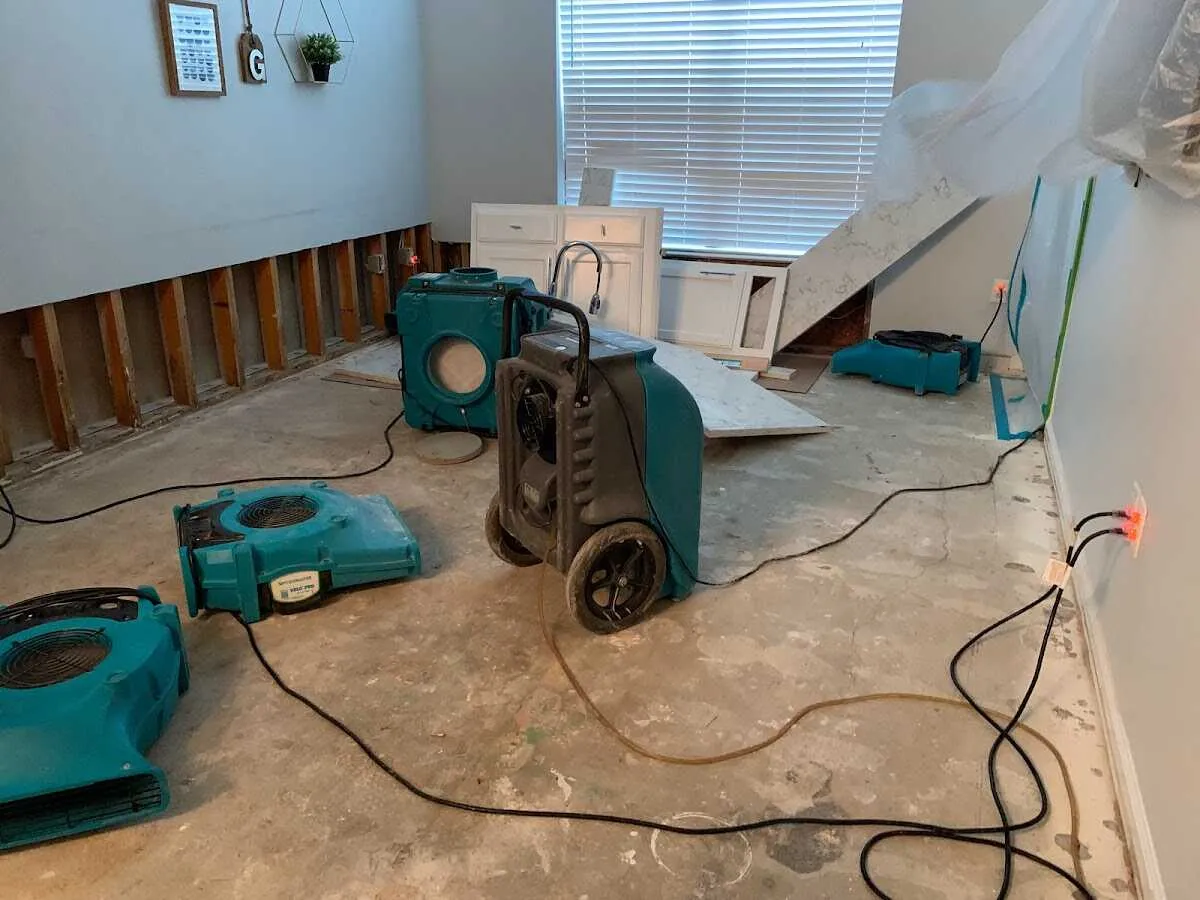 Dehumidifier in flood-cut room for Water Extraction & Removal in Rensselaer